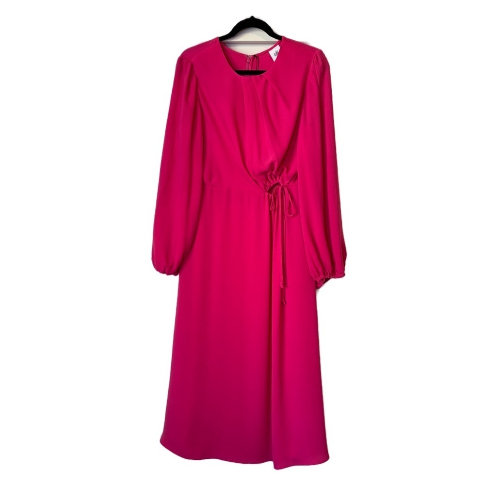 CAbi Delight Flowy Dress Vibrant Fuchsia Women’s Medium NWT - Picture 4 of 14